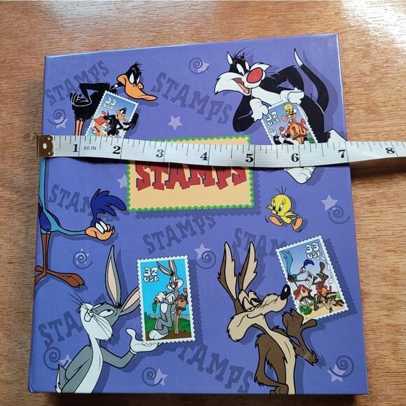 VINTAGE Y2K Looney Tunes USPS stamp collecting book binder unused - Picture 9 of 10
